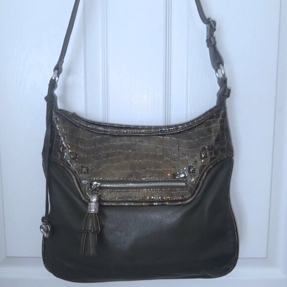 Brighton croc embossed shoulder bag EUC - Picture 1 of 7